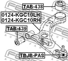 Mounting, control/trailing arm TAB-439 - image 2