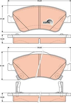 Brake pads front, Top Quality GDB3481 - image 3