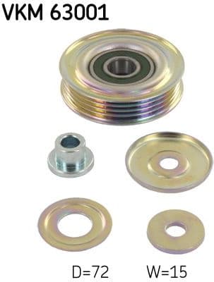 Deflection/Guide Pulley, V-ribbed belt VKM 63001 - image 2