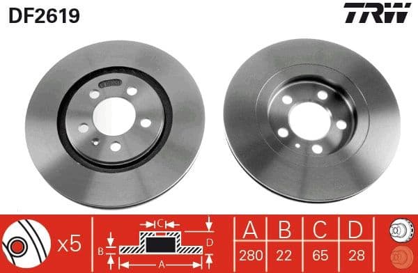Brake Disc DF2619 - image 3