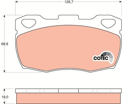 Brake Pad Set, disc brake COTEC GDB395 - image 3
