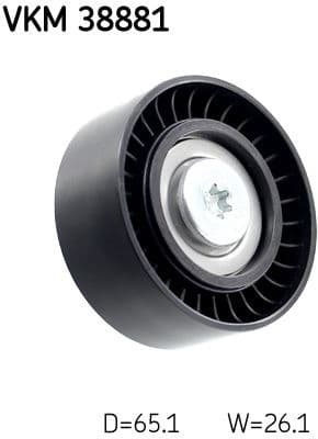 Deflection/Guide Pulley, V-ribbed belt VKM 38881 - image 3