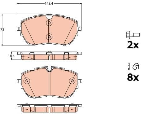 Brake Pad Set, disc brake GDB2121 - image 2