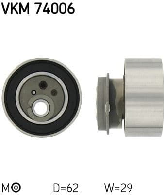 Tensioner Pulley, timing belt VKM 74006 - image 2