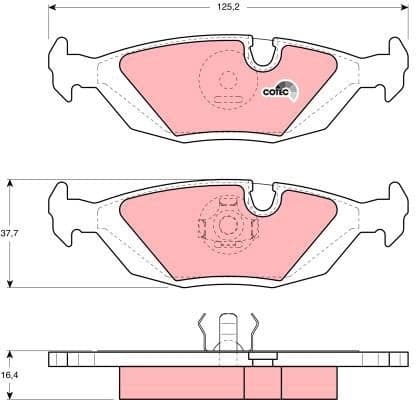 Brake Pad Set, disc brake COTEC GDB299 - image 3