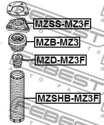 Suspension Strut Support Mount MZSS-MZ3F - image 2