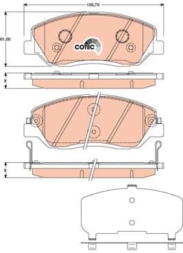 Brake pads front, Top Quality GDB3418 - image 3
