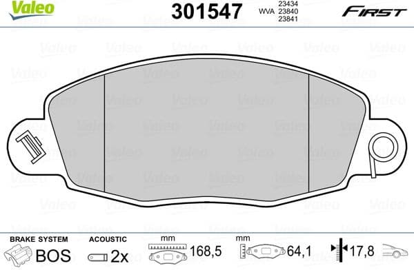 Brake Pad Set, disc brake ESSENTIAL 301547