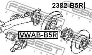 Bushing, axle beam VWAB-B5R - image 2