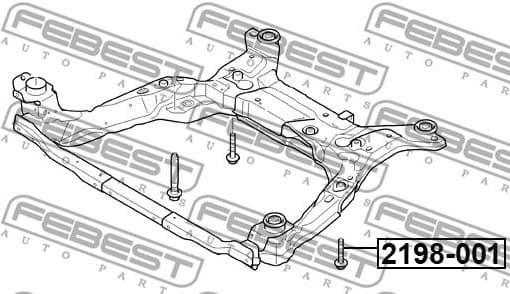 Fastening Bolt, control arm 2198-001 - image 2