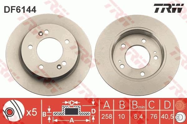 Brake Disc DF6144 - image 3