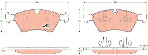 Brake pads front, Top Quality GDB1642 - image 3