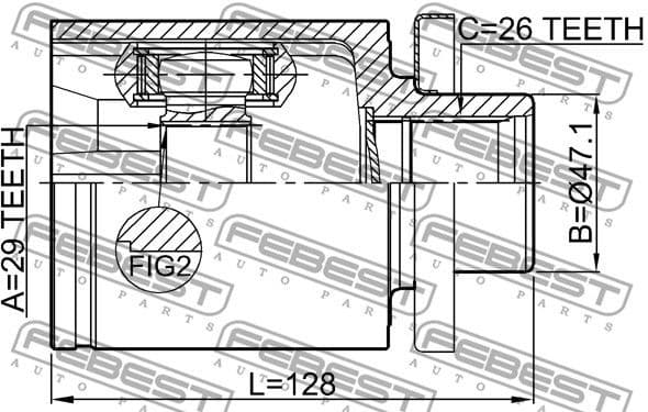 Joint Kit, drive shaft 2311-T5ATLH - image 2