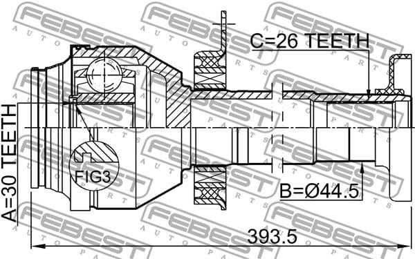 Joint Kit, drive shaft 2311-T5MTRH - image 2