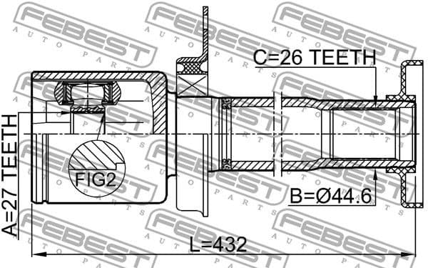 Joint Kit, drive shaft 2311-TR5RH - image 2