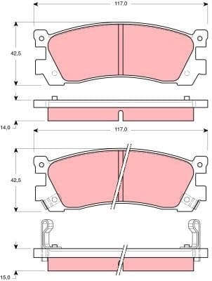 Brake Pad Set, disc brake GDB3264 - image 2