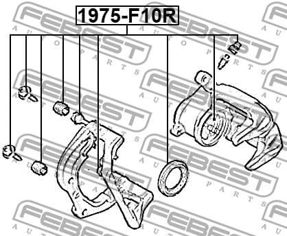 Repair Kit, brake caliper 1975-F10R - image 2