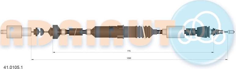 Cable Pull, clutch control 41.0105.1