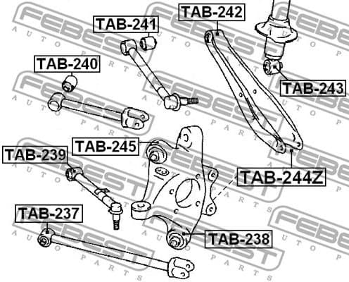 Mounting, control/trailing arm TAB-239 - image 2