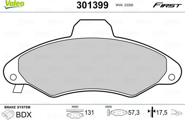 Brake Pad Set, disc brake ESSENTIAL 301399