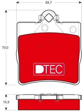 Brake Pad Set, disc brake DTEC COTEC GDB1335DTE - image 2