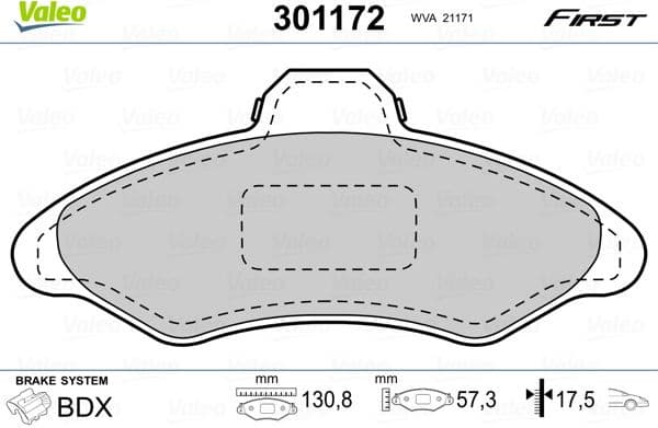 Brake Pad Set, disc brake ESSENTIAL 301172