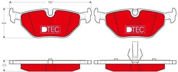 Brake Pad Set, disc brake DTEC COTEC GDB1344DTE - image 2