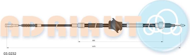 Cable handbrake 03.0232 - image 2