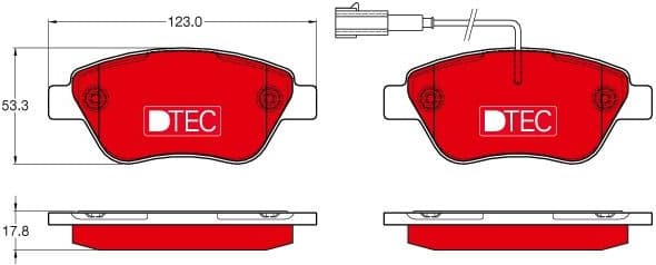Brake Pad Set, disc brake DTEC COTEC GDB1654DTE - image 2