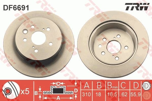 Brake Disc DF6691 - image 3