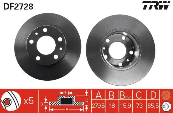 Brake Disc DF2728 - image 3