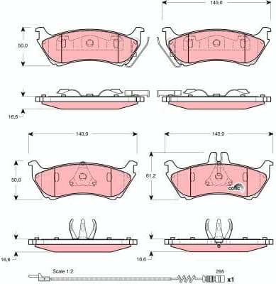 Brake Pad Set, disc brake COTEC GDB1456 - image 3