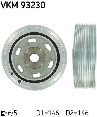 Belt Pulley, crankshaft VKM 93230 - image 2
