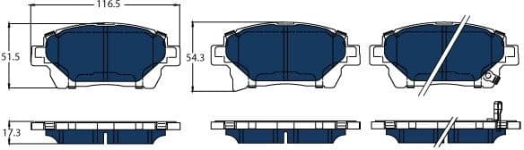 Brake Pad Set, disc brake ELECTRIC BLUE GDB3317BTE - image 2