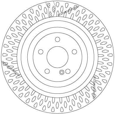 Brake Disc TRW SINGLE DF6822S - image 2
