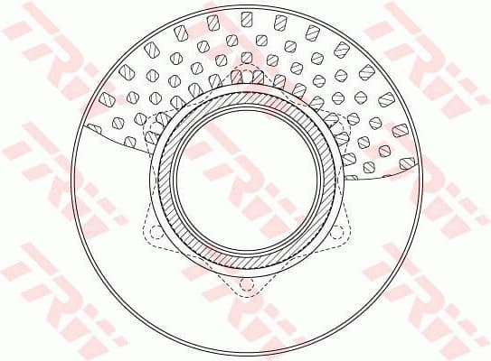 Brake Disc TRW SINGLE DF6334S - image 3