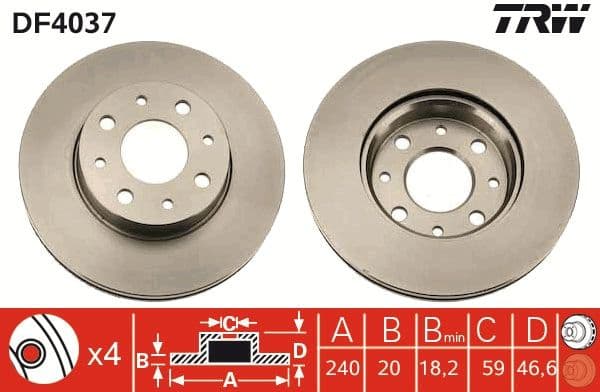 Brake Disc DF4037 - image 3