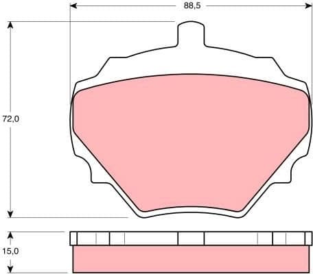 Brake Pad Set, disc brake GDB974 - image 2