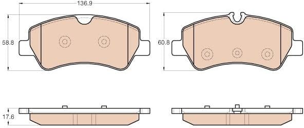 Brake pads rear, Top Quality GDB1968 - image 3