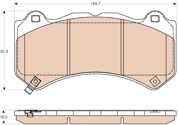 Brake Pad Set, disc brake GDB4450 - image 3