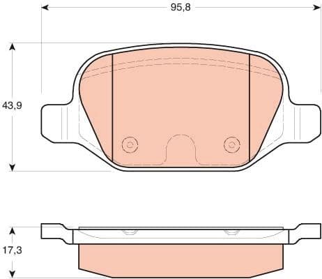 Brake Pad Set, disc brake GDB1646 - image 2
