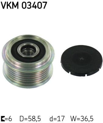 Alternator Freewheel Clutch VKM03407 - image 2