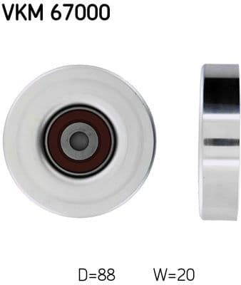 Deflection/Guide Pulley, V-ribbed belt VKM 67000 - image 2