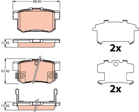 Brake Pad Set, disc brake GDB3516 - image 3