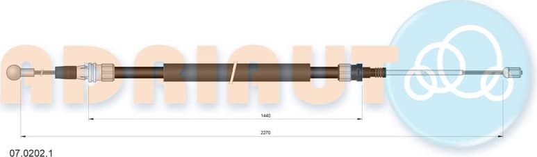 Cable handbrake 07.0202.1 - image 2