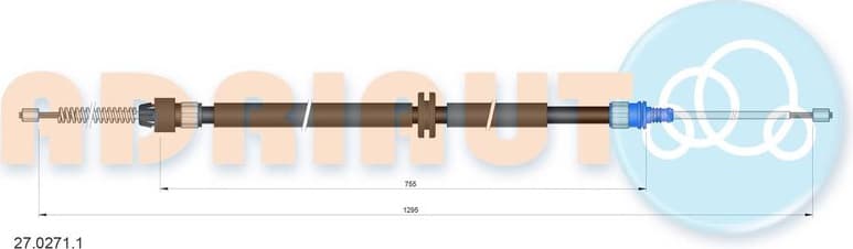 Cable Pull, parking brake 27.0271.1