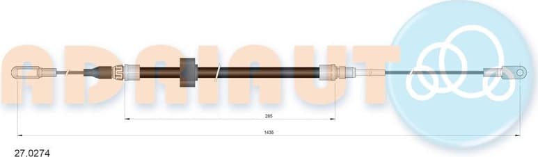 Cable Pull, parking brake 27.0274