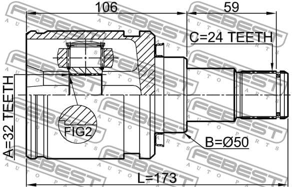 Joint Kit, drive shaft 0111-CDT220LH - image 2
