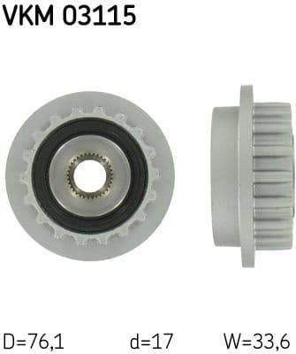 Freewheel clutch alternator SKF VKM03115 - image 2