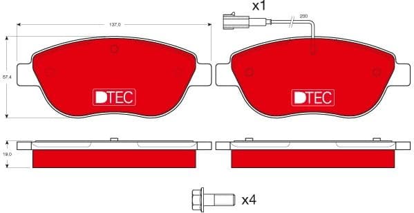 Brake Pad Set, disc brake DTEC COTEC GDB1483DTE - image 2